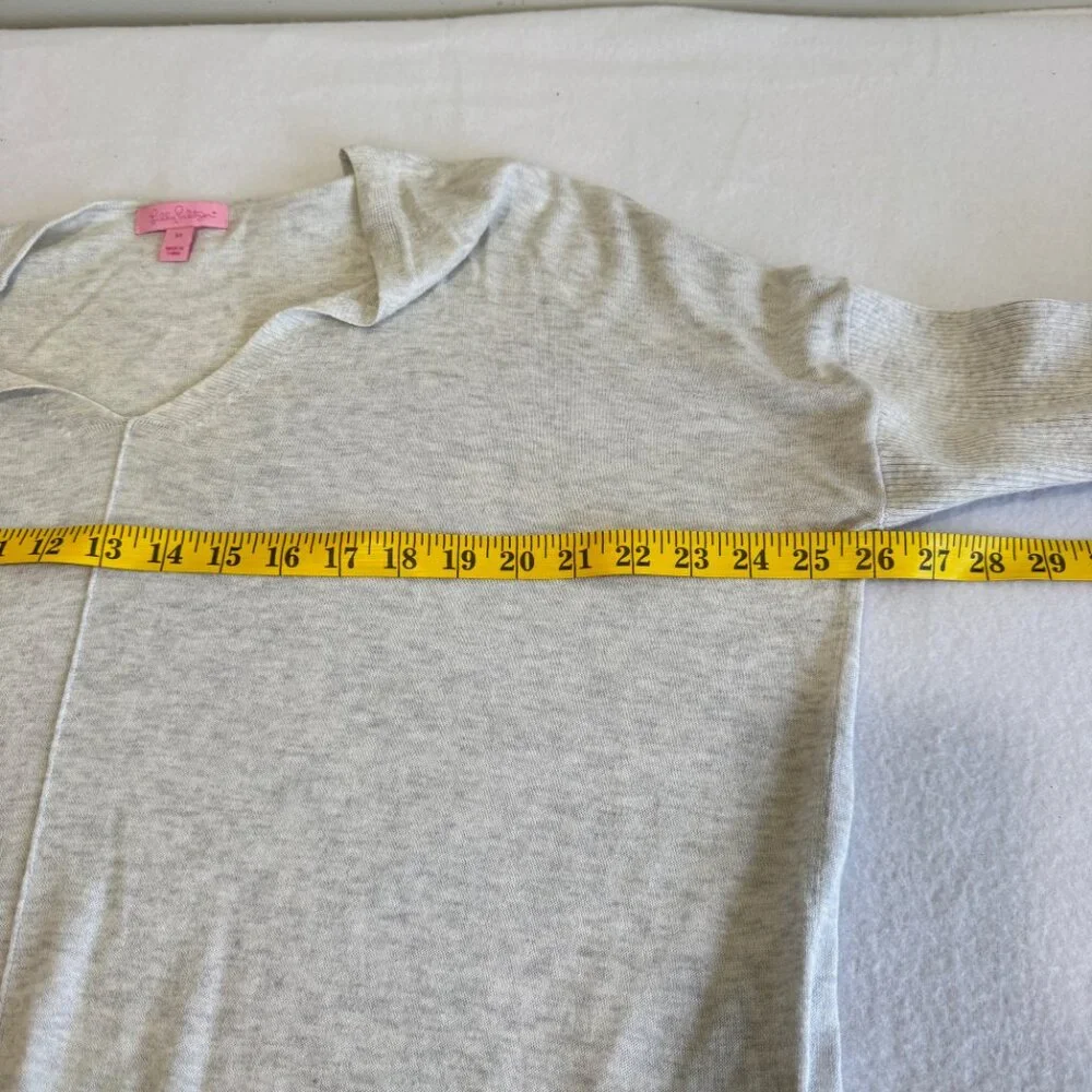 LILLY PULITZER Martime Sweater in Heathered Sea Pebble Gray